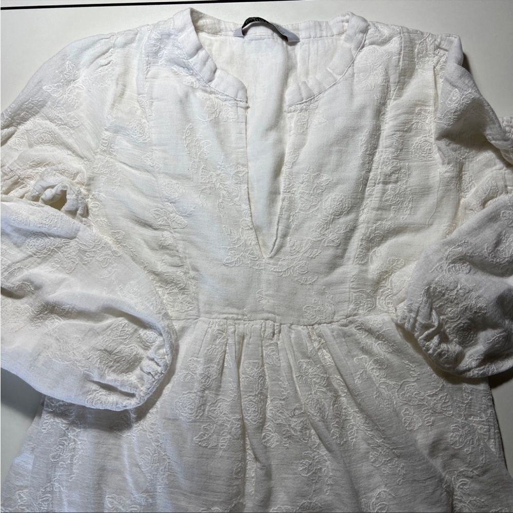 Zara peasant dress with‎ Pom Pom M - Picture 3 of 9
